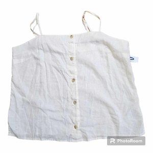 NWT Old Navy Linen/Cotton Blend Button-Front Cami Size L